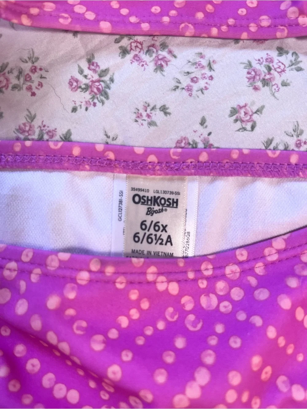 OshKosh B'gosh Pink Dot-Print 3-Piece Swim Set with Zip Rash Guard